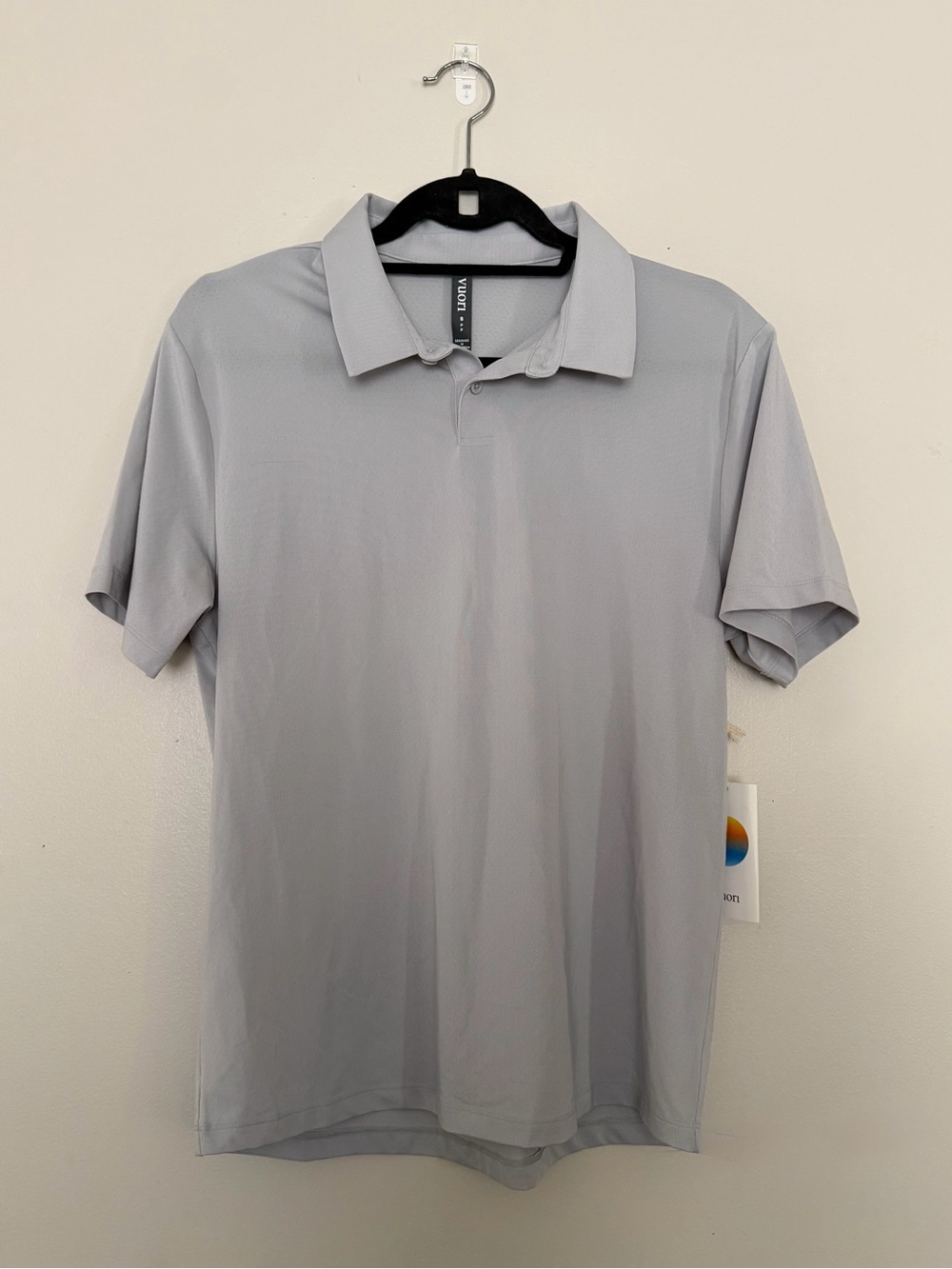 NWT Vuori Viewpoint Polo 2.0 Men’s Small Sky Grey Performance Shirt